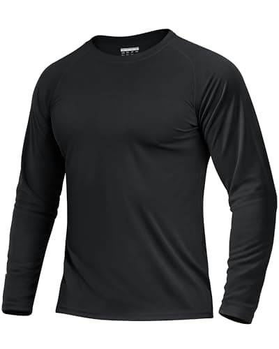 Boladeci Rash Guard Chemises de bain pour hommes à manches longues UPF 50+ Vêtements de protection UV SPF Chemises de soleil Bloc T-shirts à écran solaire Hauts pour hommes Randonnée aquatique...