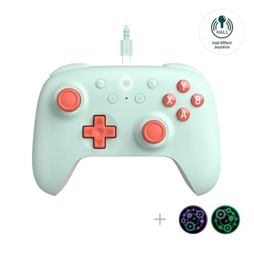 8Bitdo Ultimate 2C Joysticks à effet Hall et contrôleur filaire Hall Triggers pour Windows PC et Android, avec pare-chocs L4/R4 remappables, Turbo...