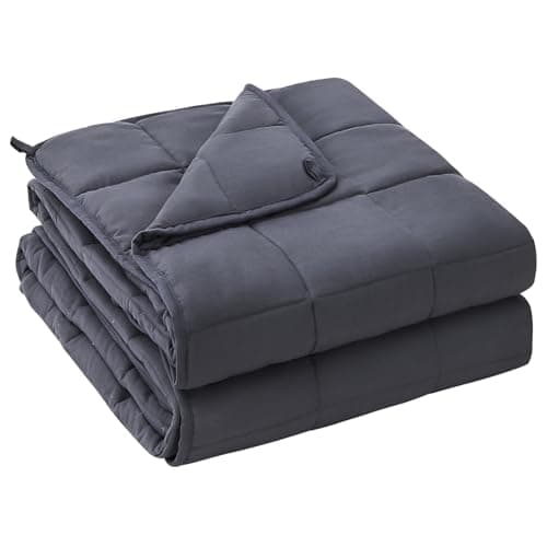 yescool Weighted Blanket for Adults (60” x 80”, Grey) Cooling Heavy Blanket Perfect for 190-210 lbs, Queen Size Breathable Blanket with Premium...