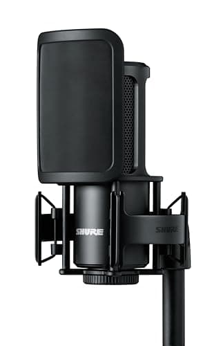 Kit de microphone d'enregistrement de studio Shure SM4, micro à condensateur XLR Home Studio avec audio prêt à mélanger - Construction entièrement métallique, comprend...