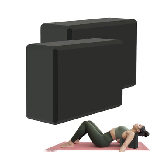 MBKHFLL Yoga Blocks - Supportive Latex-Free Eva Foam - Soft Non-Slip Surface with Beveled Edges for Yoga, Pilates, Meditation - Yoga Accessories...