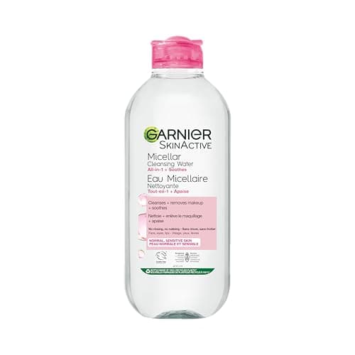 Eau nettoyante micellaire Garnier, nettoyant tout-en-un et démaquillant doux, pour tous les types de peau, y compris les peaux sensibles...
