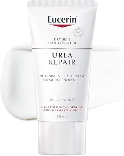 EUCERIN Urea Repair Replenishing Day Face Cream for Dry to Very Dry Skin | Face, 50mL | 5% Urea Cream | Lactate Cream | Fragrance-free Cream |...