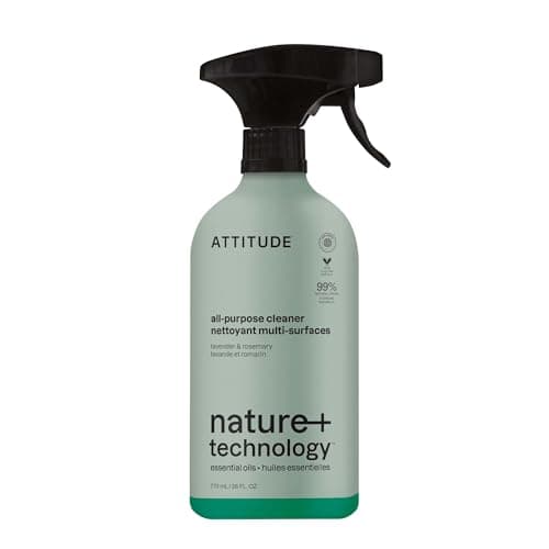 ATTITUDE All-Purpose Cleaner Spray, Made in Canada, Plant-Based Ingredients, EWG Verified, Streak Free, Ammonia Free, Removes Fingerprints, Dust...