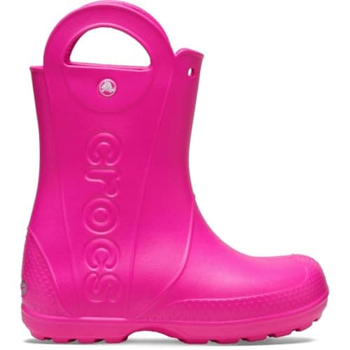 Crocs Unisex-Child Handle It Rain Boots, Pink Crush, 10 Toddler