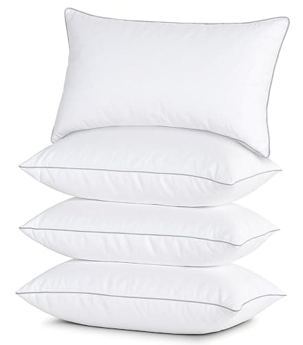 Casa Platino Bed Pillows Standard Size 4 Pack (20x26) - Down Alternative Sleeping Pillows, Hotel Quality, Hypoallergenic & Supportive for Side &...