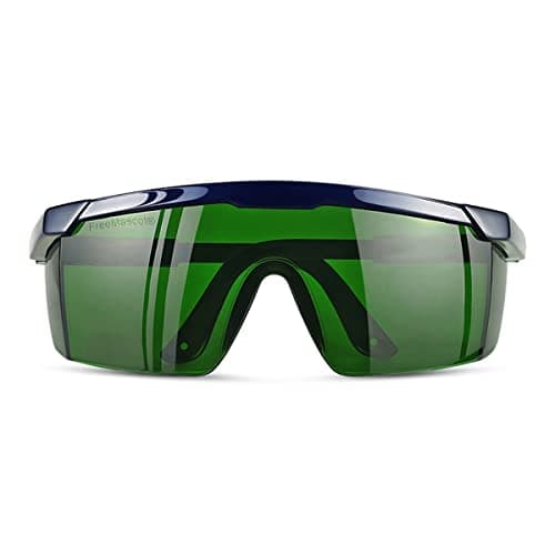 FreeMascot IPL 200 nm-2000 nm Lunettes de sécurité laser pour traitement d'épilation au laser et protection des yeux pour opérateur de cosmétologie laser avec étui (vert)