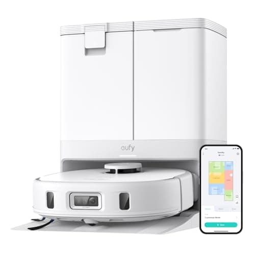 eufy X10 Pro Omni Robot Vacuum and Mop with 8,000 Pa Suction, Dual Mops with 12 mm Auto-Lift and Carpet Detection, AI Obstacle Avoidance, Auto Mop...
