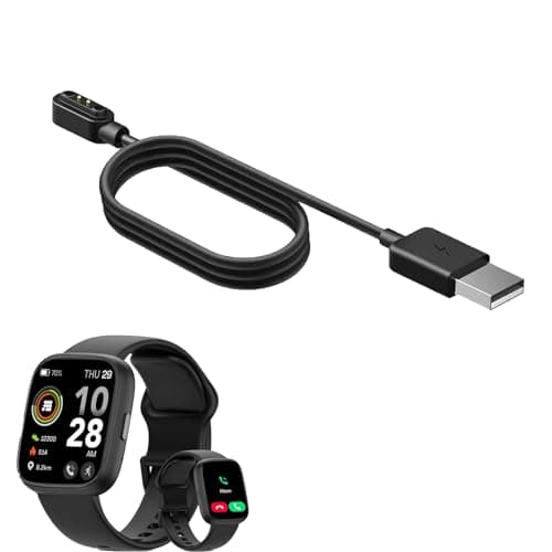 BYPGO Smartwatch Charger, Smart Watch Replacement USB Magnetic Charging Cable 2Pin Cord, Pin Spacing 3mm, Compatible with IDW13, IDW19, IDW25,...