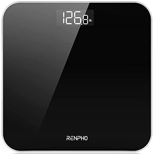RENPHO Scale for Body Weight, Bathroom Weighing Scale with Backlit LED Display, Highly Accurate & Measures Weight up to 400 lb/180kg, Black-Core 1S...