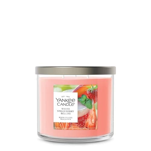 Yankee Candle Pot de bougie à 3 mèches, bougie parfumée avec jusqu'à 40 heures de durée de combustion, mélange de cire végétale de qualité supérieure pour un parfum constant et durable de...