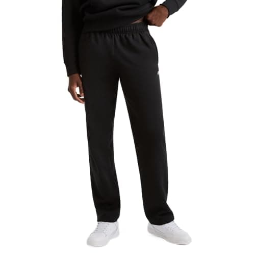 Champion Powerblend Fleece Open Bttm Pantalon pour homme Noir Taille L