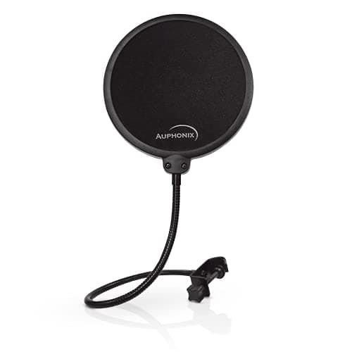 Filtre anti-pop Auphonix pour micro - 6 pouces de diamètre, écran de filtre anti-pop pour microphone double couche pour l'enregistrement en studio, les podcasts et le streaming - Flexible...