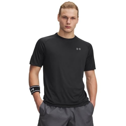Under Armour T-shirt à manches courtes Tech 2.0 pour hommes, noir (001)/graphite, grand