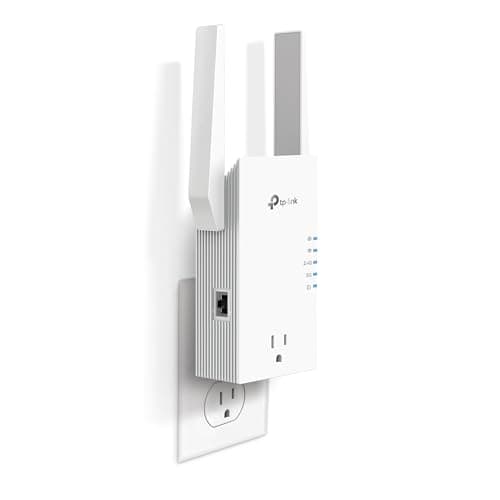 TP-Link AX3000 WiFi 6 Range Extender with Smart Plug Passthrough (RE765X) – Dual-Band WiFi Booster with Ethernet Port, Covers Up to 2,400 Sq Ft and...