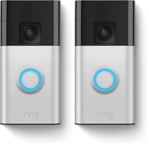 Ring Battery Doorbell — Head-to-Toe Video, Live View with Two-Way Talk, and Motion Detection & Alerts (2024 release), Satin Nickel (Pack of 2)