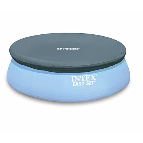 Intex Easy Set Pool Cover - 8 FT for Easy Set Inflatable Pools - 28020E Pool Cover - Includes Rope Tie, Drain Holes, Snug Fit to Protect Water from...