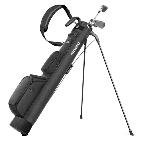 RIOROO Golf Stand Bag, Lightweight Par 3 Golf Bag Holds Up to 7 Clubs with Two Way Dividers Cooler Pocket Shoulder Strap and Multiple Storage...