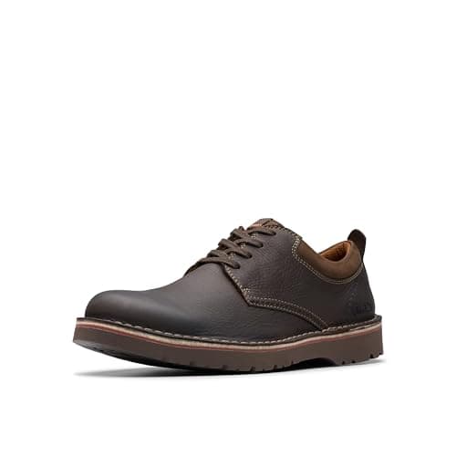 Clarks Collection Men's Eastridge Low Oxford, Dark Brown Leather, 11 Wide US