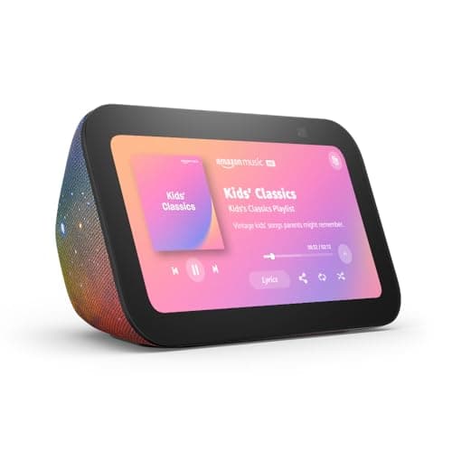 Amazon Echo Show 5 Kids (modèle le plus récent), conçu pour les enfants, avec contrôle parental, Galaxy, avec Alexa+ Early Access