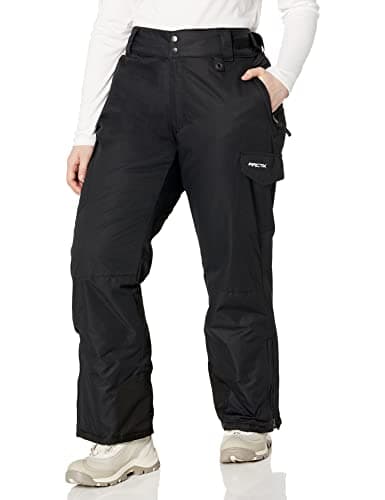 Arctix Women's Snow Sports Insulated Cargo Pants, Black, Large (12-14) Regular