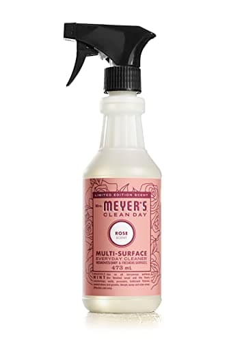 Spray nettoyant multi-surfaces Mrs. Meyer's Clean Day, solution nettoyante tout usage pour comptoirs, sols, murs et plus encore, édition limitée Rose...