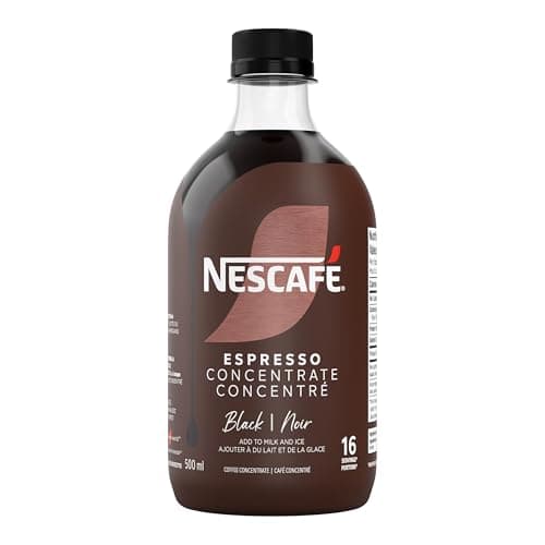 NESCAFE Espresso Black, concentré de café, à ajouter à la glace et à l'eau froide pour les Americanos ou au lait pour les lattés, peut également être utilisé chaud, riche, lisse et audacieux...