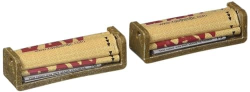 Machine à rouler les cigarettes en plastique de chanvre, papier à rouler naturel brut, taille 79mm 1 1/4 pouces (paquet de 2)