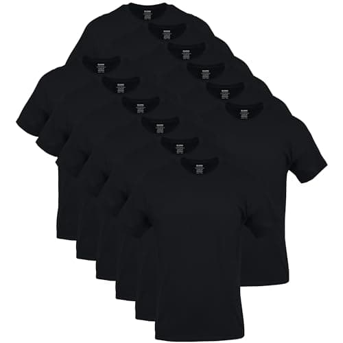 GILDAN T-shirts pour hommes, multipack, style G1100, noir (paquet de 6), X-Large