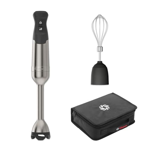 Ensemble de 3 mélangeurs à immersion Vitamix à 5 vitesses avec fouet et étui de rangement, mélangeur à main de qualité professionnelle avec moteur de 625 watts et...