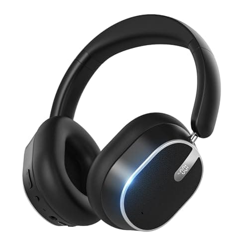 Écouteurs Bluetooth hybrides à suppression active du bruit MMWOWARTS, écouteurs sans fil Bluetooth 6.0 supra-auriculaires avec 60 heures de lecture, audio haute résolution,...