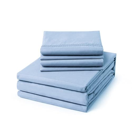 Ensemble de draps ClevaHome Queen Size - Ensemble de draps de luxe doux et respirant 6 pièces - Drap de literie brodé résistant au rétrécissement et à la décoloration avec...