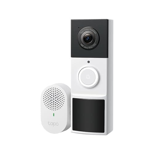 TP-Link Tapo Smart Video Doorbell Camera Wireless with Chime, 2K with Full Color Night Vison & Spotlights, No Monthly Fee, Ring Call, 160°...