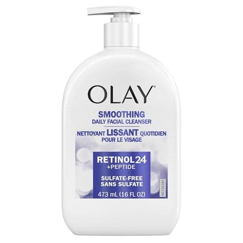 Prix ​​le plus bas en 30 jours | Olay Retinol 24 + Peptide Nettoyant pour le visage, lissant, sans sulfate, 473 ml