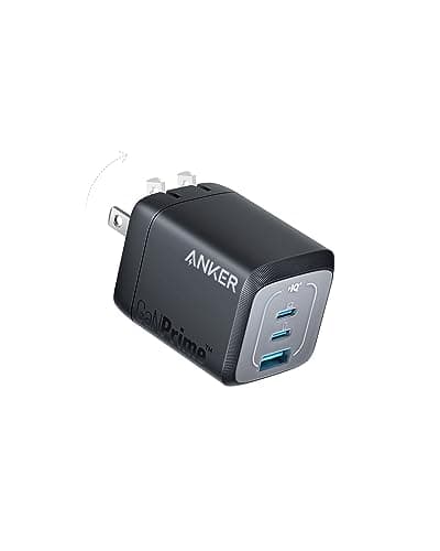 Chargeur USB C Anker Prime 67 W, chargeur mural Anker GaN 3 ports compact rapide PPS, pour MacBook Pro/Air, Pixelbook, iPad Pro, iPhone 17/16/15/Pro,...