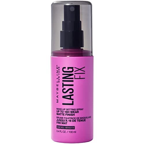 Spray fixant Maybelline New York, finition mate, résistant au transfert et à la transpiration, tenue 16 heures, Facestudio Lasting Fix...