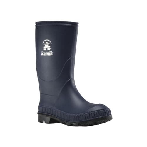 Kamik Kids' Stomp Rain Boot, Navy/Black, 5 M US Big Kid
