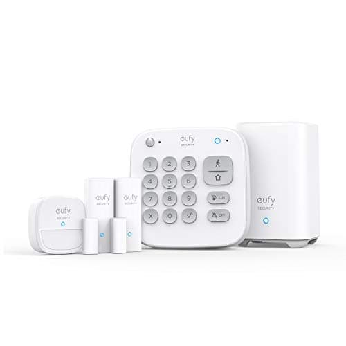 eufy Security 5-Piece Home Alarm Kit, Home Security System, Keypad, Motion Sensor, 2 Entry Sensors, Home Alarm System, Control from The App, Links...