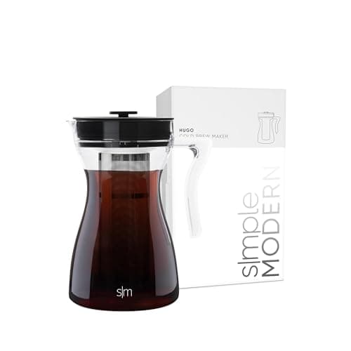 Cafetière Hugo Cold Brew simple et moderne | Pichet hermétique avec filtre à mailles fines | Infuseur de thé glacé | 1,5 litre
