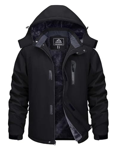 TACVASEN veste d'hiver hommes snowboard ski veste chaude doublé polaire coupe-vent Parka manteau avec capuche