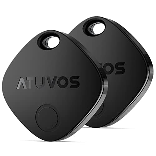 ATUVOS Air Tracker Tag 2 Pack, Luggage Tracker Key Finder Work with Apple Find My APP (iOS Only, Android not Supported), Bluetooth Item Locator for...