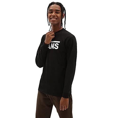 Vans Men's Classic Ls T-Shirt, Black-White, L