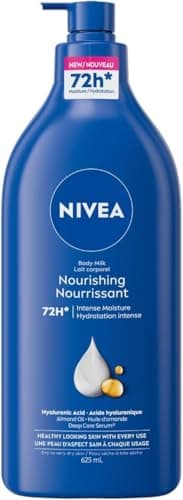 NIVEA Lait corporel hydratant nourrissant 72 heures pour peaux très sèches, Lait corporel à l'acide hyaluronique et à l'huile d'amande, non gras et à absorption rapide, 625...