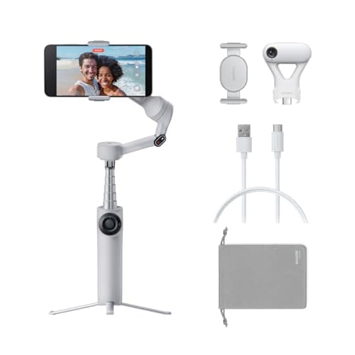 Insta360 Flow 2 Plus AI Tracker Bundle Grey - Foldable Phone Gimbal, AI Tracking with Any App, Multi-Person Tracking, Built-in Tripod/Selfie Stick,...