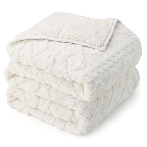 Weighted Blanket for Adults 15lbs, Drewin Soft and Thick Jacquard Sherpa Heavy Blanket for Calming and Relax, Dual Sided Ultra Soft Fuzzy Throw...