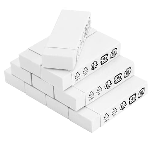 Amazon Basics Block White Easer, paquet de 10