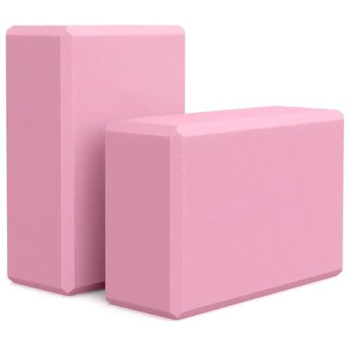 Bloc de yoga Blocs de yoga Ensemble de 2 blocs de yoga haute densité Bloc de yoga Brique de yoga en mousse légère antidérapante Bloc de yoga EVA pour l'entraînement Pilate...