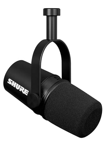 Shure MV7X XLR Microphone dynamique – Micro cardioïde à isolation vocale pour podcasting, enregistrement vocal et diffusion, entièrement métallique, noir