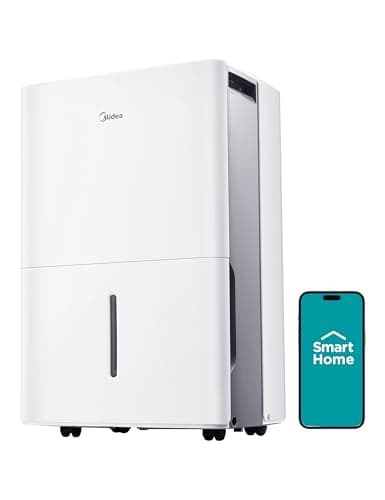 Midea 3,000 Sq. Ft. WiFi Enabled Dehumidifier With Reusable Air Filter 35 Pint 2019 DOE (Previously 50 Pint) - Ideal For Basements, Large & Medium...