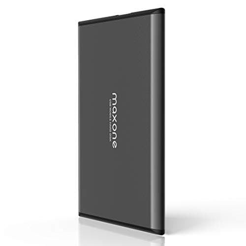 Maxone 500GB Portable External Hard Drive, Ultra Slim USB3.0 HDD Storage Compatible for PC, Desktop, Laptop, Charcoal Grey